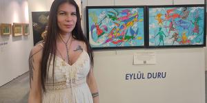 Eylül Duru eserleriyle Gazze’deki soykırıma hayır diyor