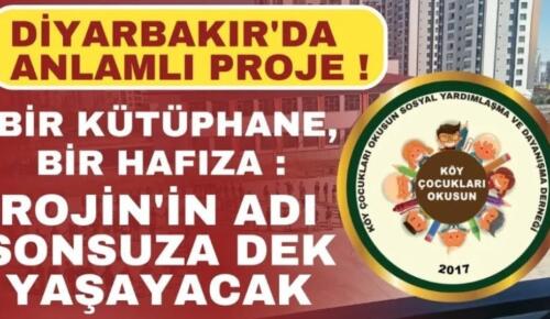 Köy çocukları okusun derneği Diyarbakır’da kütüpane yaptırdı.