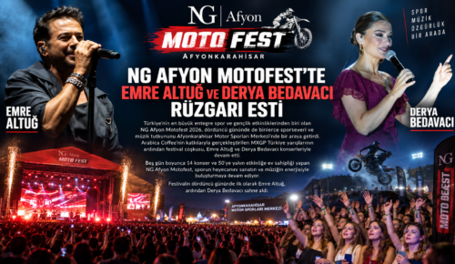 NG AFYON MOTOFEST’TE EMRE ALTUĞ VE DERYA BEDAVACI RÜZGARI ESTİ