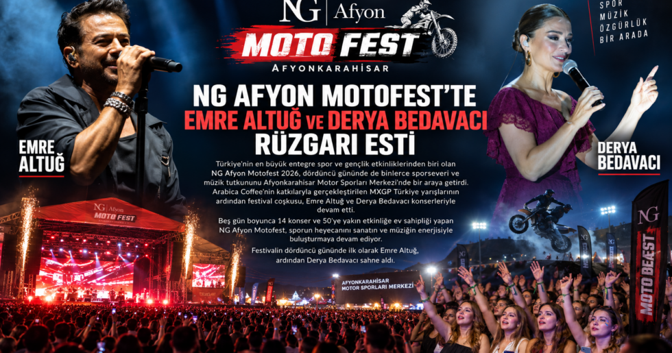 NG AFYON MOTOFEST’TE EMRE ALTUĞ VE DERYA BEDAVACI RÜZGARI ESTİ