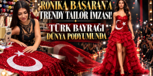 RONİKA BAŞARAN’A TRENDY TAILOR İMZASI! TÜRK BAYRAĞI DÜNYA PODYUMUNDA