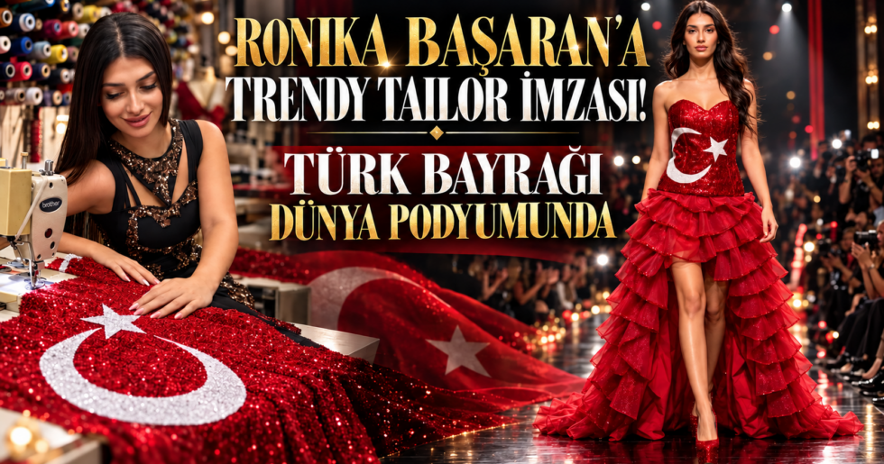 RONİKA BAŞARAN’A TRENDY TAILOR İMZASI! TÜRK BAYRAĞI DÜNYA PODYUMUNDA